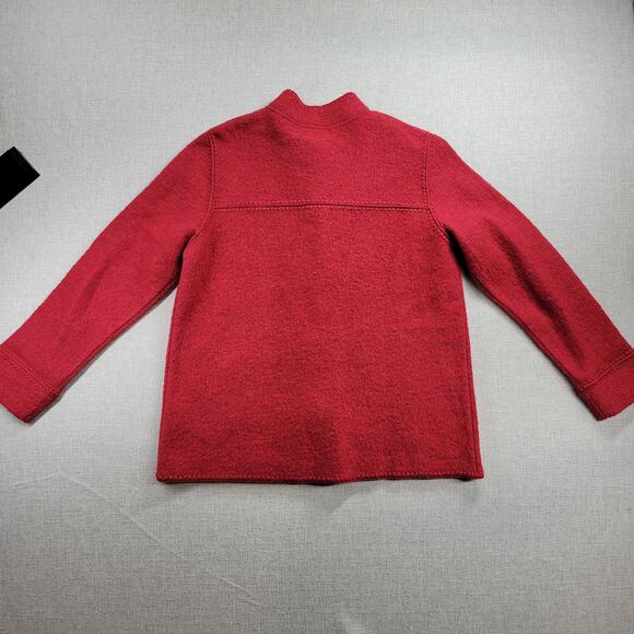 Ruby Rd Womens Jacket Size S Red Wool Patch Pockets Chinese Traditional Style - Picture 5 of 9